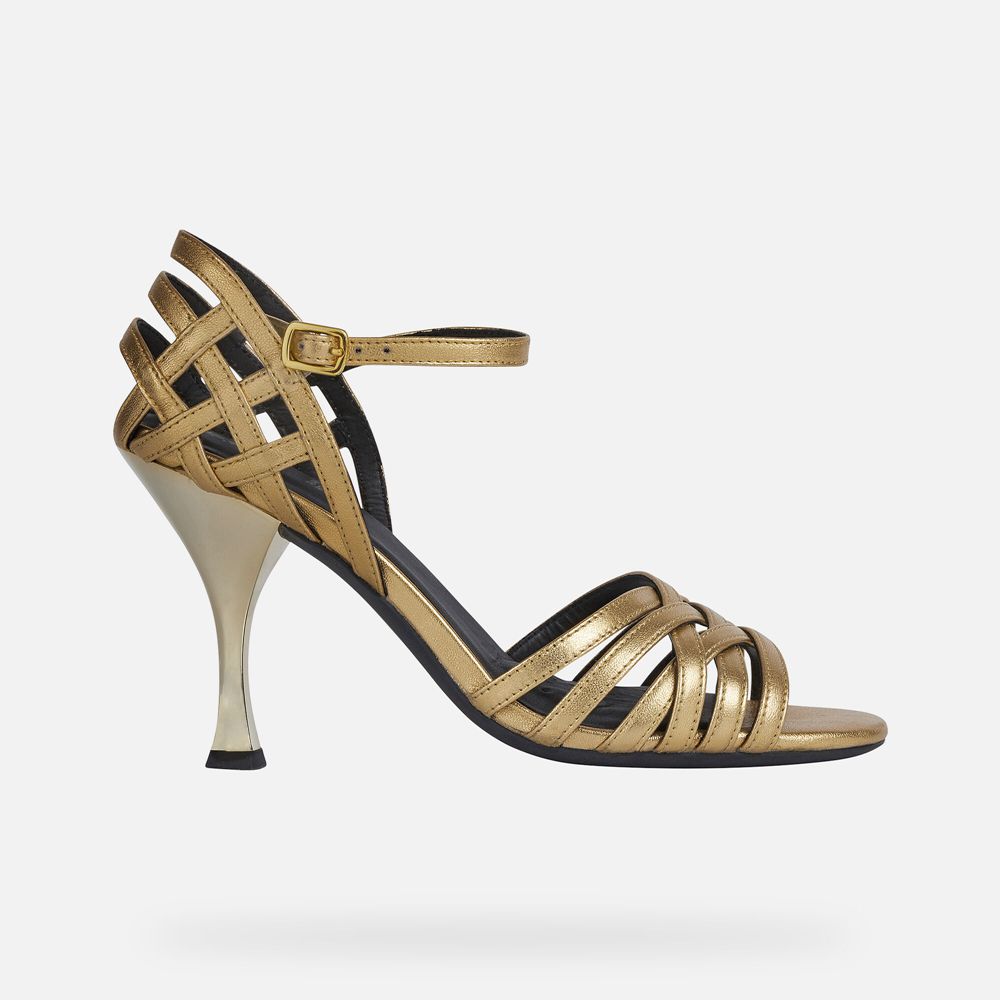 Geox Sandals Gold Elisangel - Geox Womens Shoes - GQZLPO493